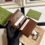 Gucci Jackie 1961 Card Case Wallet in GG Canvas with Brown Leather