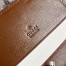 Gucci Jackie 1961 Card Case Wallet in GG Canvas with Brown Leather