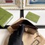 Gucci Jackie 1961 Card Case Wallet in GG Canvas with Brown Leather