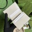 Gucci Jackie 1961 Card Case Wallet in GG Canvas with White Leather