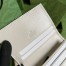 Gucci Jackie 1961 Card Case Wallet in GG Canvas with White Leather