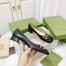 Gucci Ballet Flats in Black Leather with Horsebit