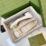 Gucci Ballet Flats in White Leather with Horsebit