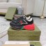 Gucci Women's Rhyton Sneakers in Black Leather with Mesh