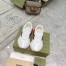 Gucci Women's Rhyton Sneakers in White Leather with Mesh
