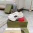 Gucci Women's Rhyton Sneakers in White Leather with Mesh