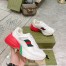 Gucci Women's Rhyton Sneakers in White Leather with Mesh