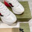 Gucci Women's Rhyton Sneakers in White Leather with Mesh