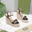 Gucci Platform Espadrilles In Black Leather