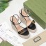 Gucci Platform Espadrilles In Black Leather