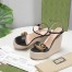Gucci Platform Espadrilles In Black Leather