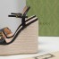 Gucci Platform Espadrilles In Black Leather