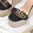Gucci Platform Espadrilles In Black Leather