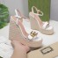 Gucci Platform Espadrilles In White Leather