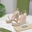 Gucci Platform Espadrilles In White Leather