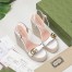 Gucci Platform Espadrilles In White Leather