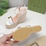 Gucci Platform Espadrilles In White Leather