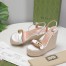 Gucci Platform Espadrilles In White Leather