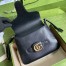 Gucci Small Messenger Bag in Black Leather with Double G