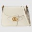 Gucci Small Messenger Bag in White Leather with Double G