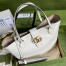 Gucci Medium Tote Bag with Double G in White Calfskin