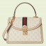 Gucci Ophidia GG Small Top Handle Bag in White Supreme Canvas
