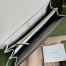 Gucci Jackie 1961 Chain Wallet in GG Canvas with White Leather