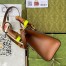 Gucci Diana Mini Tote Bag in Brown Leather