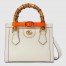 Gucci Diana Mini Tote Bag in White Leather