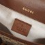 Gucci Horsebit 1955 Mini Bag in GG Canvas with Brown Calfskin