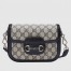 Gucci Horsebit 1955 Mini Bag in Blue GG Canvas