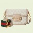 Gucci Horsebit 1955 Mini Bag in White GG Supreme Canvas