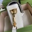 Gucci Horsebit 1955 Mini Bag in GG Canvas with White Calfskin