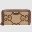 Gucci Diana Zip Around Wallet In Jumbo GG Canvas