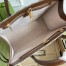 Gucci Small Tote Bag in Beige GG Supreme Canvas with Brown Leather
