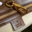 Gucci Small Tote Bag in Beige GG Supreme Canvas with Brown Leather