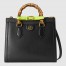 Gucci Diana Small Tote Bag in Black Leather