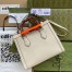 Gucci Diana Small Tote Bag in White Leather