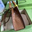 Gucci Diana Small Tote Bag in Brown Croc-embossed Leather