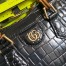 Gucci Diana Small Tote Bag in Black Croc-embossed Leather