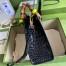 Gucci Diana Small Tote Bag in Black Croc-embossed Leather