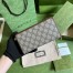 Gucci Zip Around Wallet In Beige Canvas with Interlocking G
