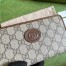 Gucci Zip Around Wallet In Beige Canvas with Interlocking G