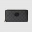 Gucci Zip Around Wallet In Black Canvas with Interlocking G