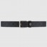 Gucci Black GG Supreme Belt 35MM with Square Buckle and Interlocking G