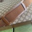 Gucci Medium Tote Bag in Beige GG Supreme Canvas with Brown Leather
