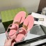 Gucci Double G Sandals in Pink Leather