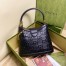 Gucci Small Shoulder Bag In Black Debossed GG Leather