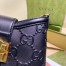 Gucci Small Shoulder Bag In Black Debossed GG Leather
