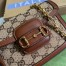 Gucci Horsebit 1955 Mini Chain Bag in GG Supreme with Crystals